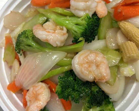 Shrimp with Mix Veg. 什菜虾仁